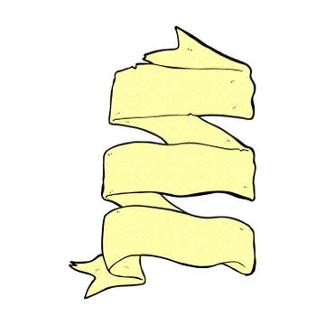 Comic cartoon three layer scroll banner Stock Illustration