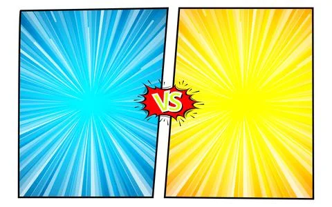 Comic cartoon versus background design. Stock Illustration