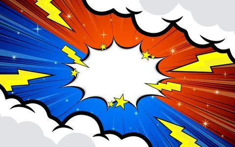 Comic cartoon versus with speech bubble background template Stock Illustration