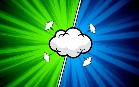 Comic cartoon versus with speech bubble background template. Vector illustr.. Stock Illustration