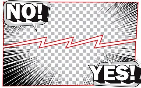 Comic cartoon versus with speech bubble template background. Stock Illustration
