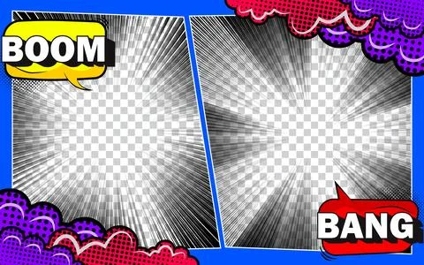 Comic cartoon versus with speech bubble template background. Stock Illustration