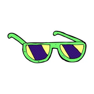 Comic cartoon x ray spectacles Stock Illustration