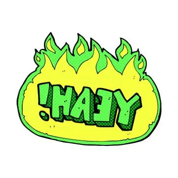 Comic cartoon yeah! shout Stock Illustration