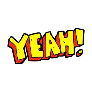 Comic cartoon yeah! shout Stock Illustration