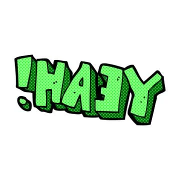Comic cartoon yeah! shout Stock Illustration