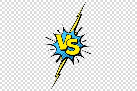 Comic challenge background. Cartoon battle, fight border. Versus or vs frame Illustrazione stock