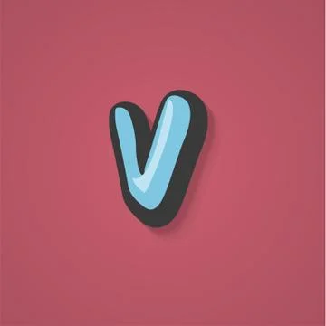 Comic character from a fontset, vector illustration Stock Illustration