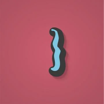 Comic character from a fontset, vector illustration Stock Illustration