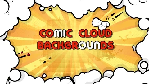 Comic Cloud Backgrounds After Effects stock