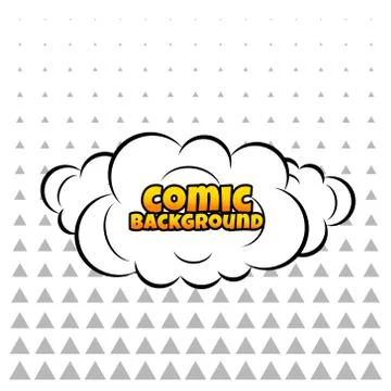 Comic cloud or smoke background Illustrazione stock