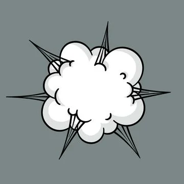 Comic cloud or smoke, cartoon vector motion effects, and explosions 스톡 일러스트