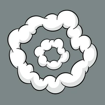 Comic cloud or smoke, cartoon vector motion effects, and explosions 스톡 일러스트