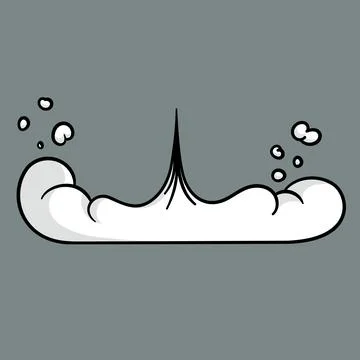 Comic cloud or smoke, cartoon vector motion effects, and explosions 스톡 일러스트