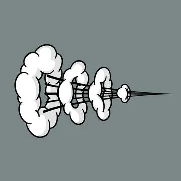 Comic cloud or smoke, cartoon vector motion effects, and explosions 스톡 일러스트