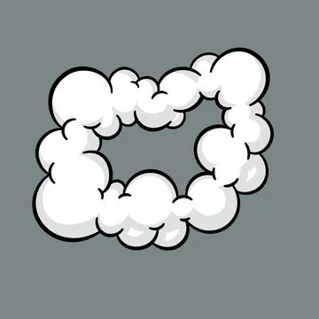 Comic cloud or smoke, cartoon vector motion effects, and explosions 스톡 일러스트