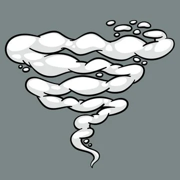 Comic cloud or smoke, cartoon vector motion effects, and explosions 스톡 일러스트