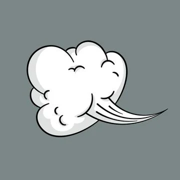 Comic cloud or smoke, cartoon vector motion effects, and explosions 스톡 일러스트
