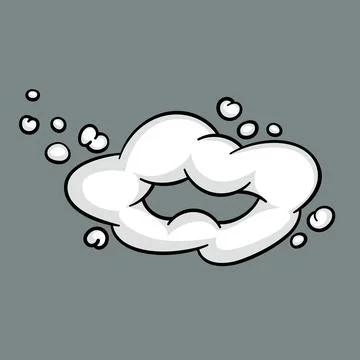 Comic cloud or smoke, cartoon vector motion effects, and explosions 스톡 일러스트