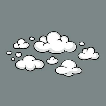 Comic cloud or smoke, cartoon vector motion effects, and explosions 스톡 일러스트