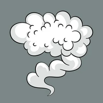 Comic cloud or smoke, cartoon vector motion effects, and explosions 스톡 일러스트