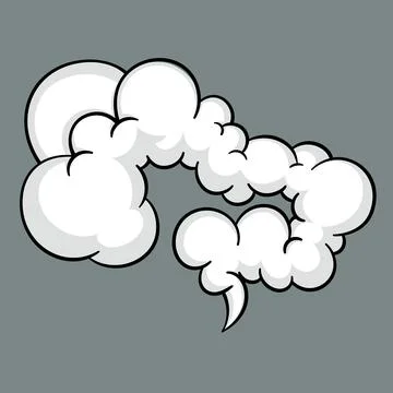 Comic cloud or smoke, cartoon vector motion effects, and explosions 스톡 일러스트