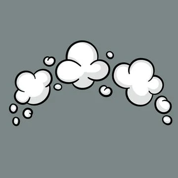 Comic cloud or smoke, cartoon vector motion effects, and explosions 스톡 일러스트