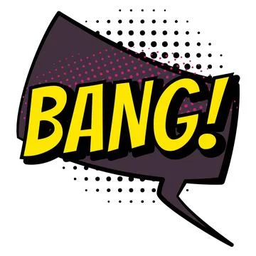 Comic colored hand drawn speech bubble. Retro cartoon sticker. Funny design Stock Illustration