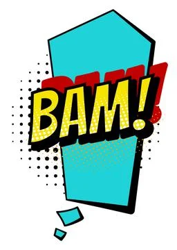 Comic colored hand drawn speech bubble. Retro cartoon sticker. Funny design Stock Illustration