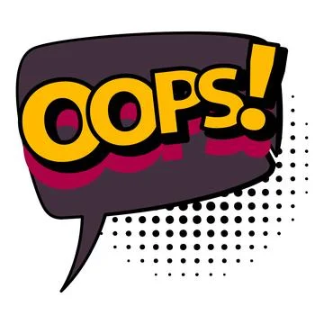 Comic colored hand drawn speech bubble. Retro cartoon sticker. Funny design Stock Illustration