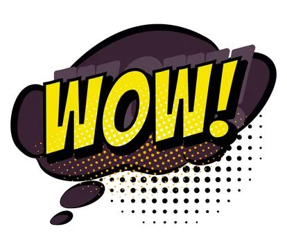 Comic colored hand drawn speech bubble. Retro cartoon sticker. Funny design Stock Illustration