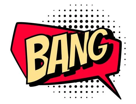 Comic colored hand drawn speech bubble. Retro cartoon sticker. Funny design Stock Illustration