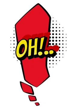 Comic colored hand drawn speech bubble. Retro cartoon sticker. Funny design Stock Illustration