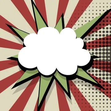 Comic colored speech bubble Pop Art Stock Illustration