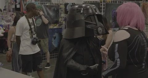 Comic Con Cosplay Stock Footage 168113093