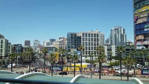 Comic Con SDCC 2019 - Gaslamp and Train Stock Footage 112942696