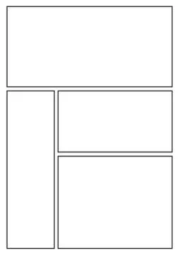 Comic concept with four grids layout Stock Illustration