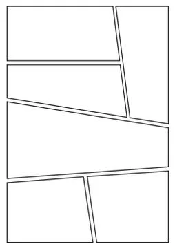 Comic concept with six layout Stock Illustration