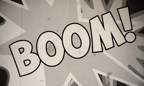 Comic Design BOOM 2 vintage Stock Illustration