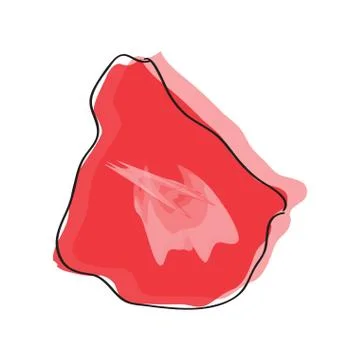 Comic drawing of a map of Uruguay Stock Illustration