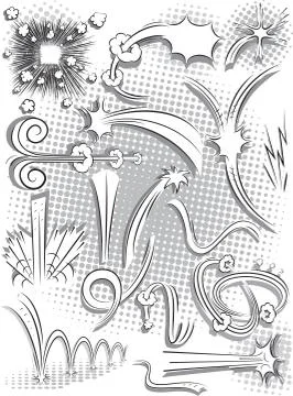 Comic Effects Vector 스톡 일러스트