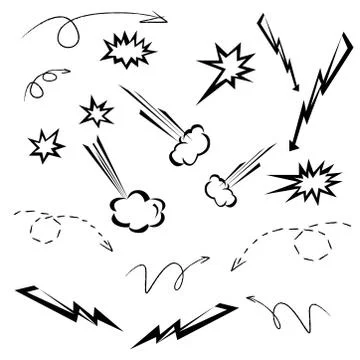 Comic elements Stock Illustration