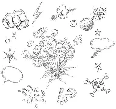 Comic elements Stock Illustration