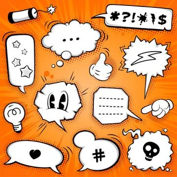 Comic Elements Set 3 Stock Illustration