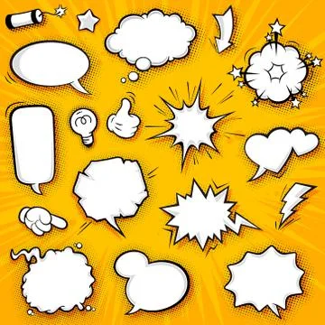 Comic elements set 4 Stock Illustration