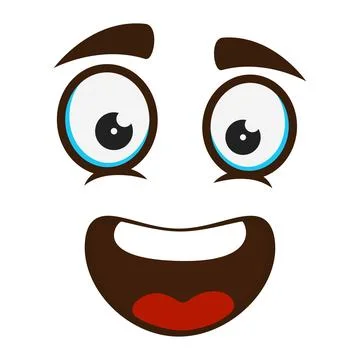 A comic emotion, a facial expression Stock Illustration