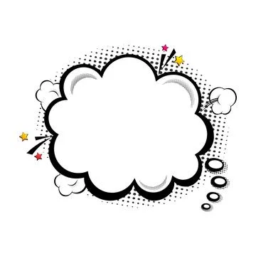 Comic empty speech bubbles on halftone dots background in retro pop art style イラスト素材