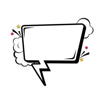 Comic empty speech bubbles on halftone dots background in retro pop art style 스톡 일러스트