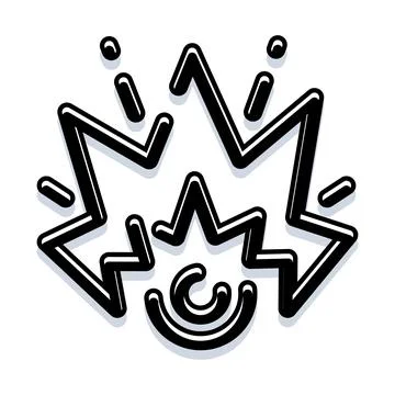 Comic energy burst creating a graphical boom effect Stock Illustration