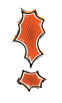 Comic exclamation mark Stock Illustration